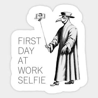 first day at work selfie Sticker